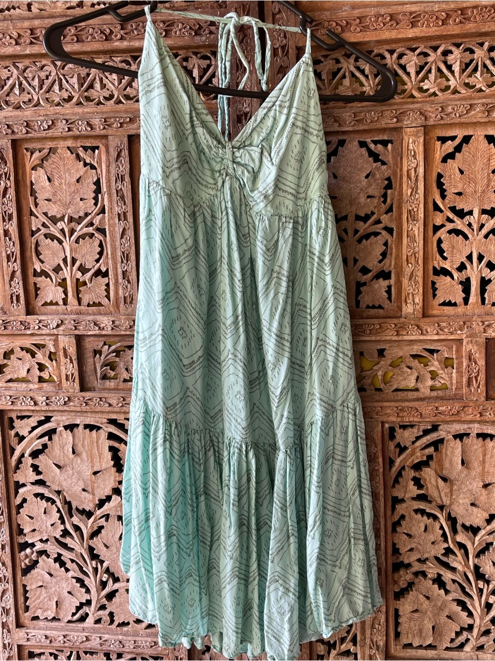Tiare Hawaii Light Mint Printed Midi Slip Dress